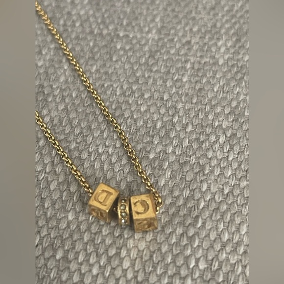 🔥DIOR Vintage Cube & Rhinestone Logo
Necklace🌸Adjustable🌸COA💯AuThEnTiC - Picture 6 of 9